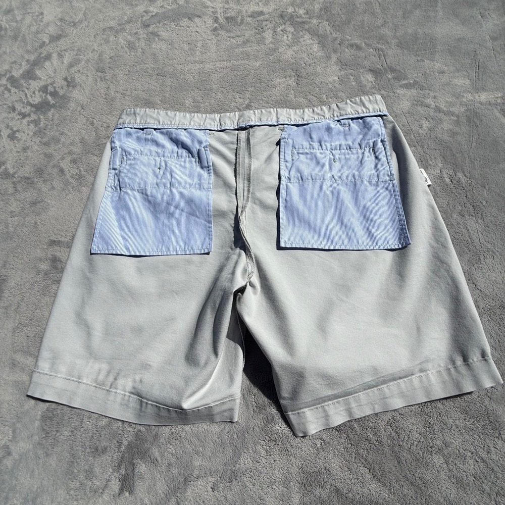 Peter Millar Mens 37 Gray Flat Front Cotton Blend Stretch Chino Shorts 8 Inseam - Picture 13 of 14